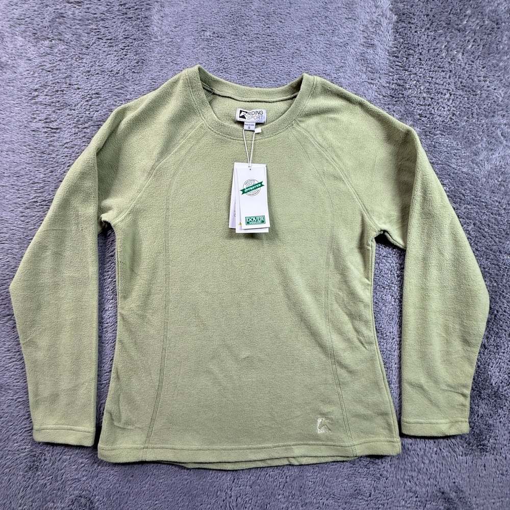 Dover Saddlery Riding Sport Pullover Womens S Green NWT Fleece Sweatshirt